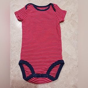 Child of Mine onsie Red and White Stripe